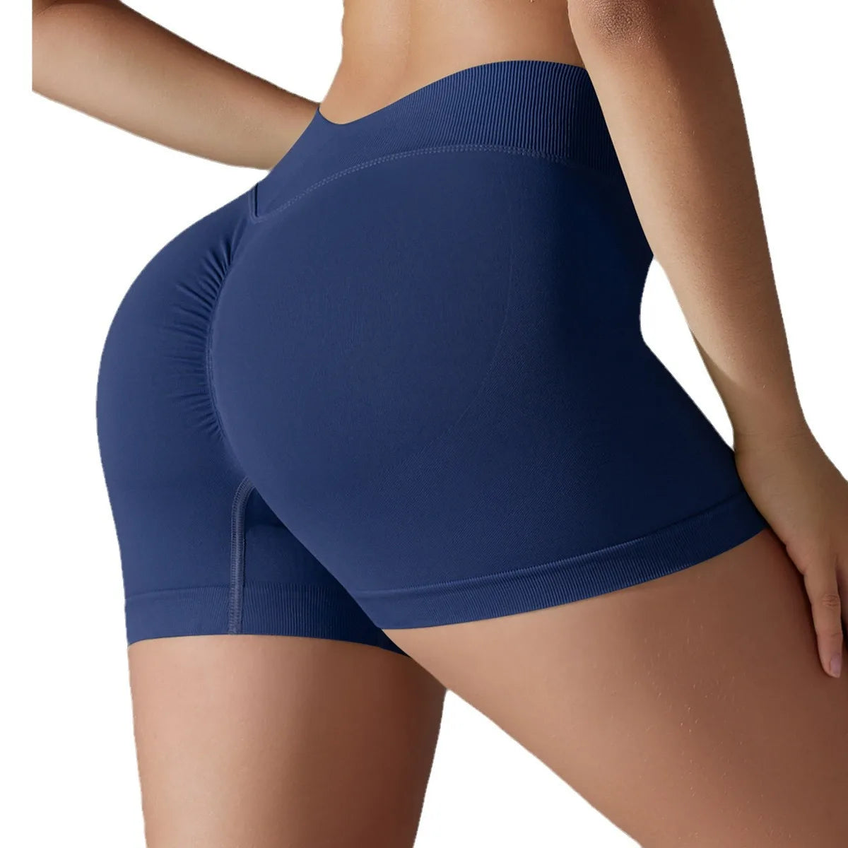Women's Active Running Exercise Shorts Solid Plus Size Fitness Pants Soft Stretchy Seamless Spandex/Nylon Sexy Four-Way Stretch