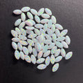 OP17 White Fire Synthetic Opal Marquise Shape Flat Back Cabochon Loose Gemstones on Sale
