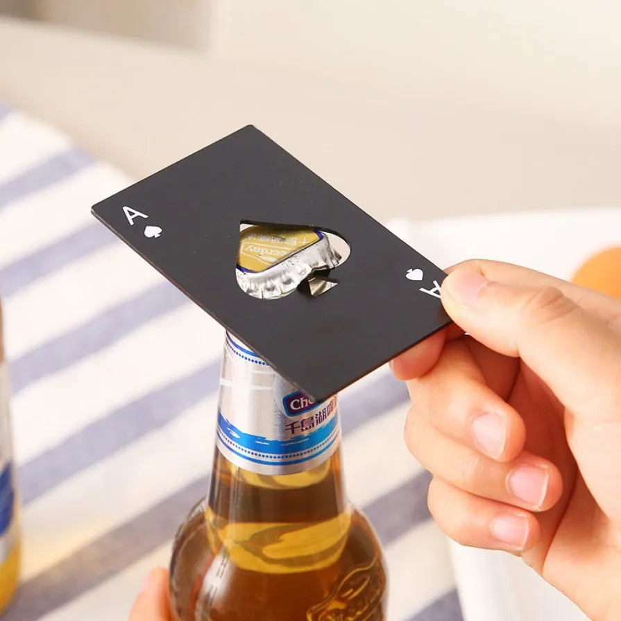 Factory Wholesale Creative Gift Bottle Cap Opener Gadget Stainless Steel Poker Beer Opener