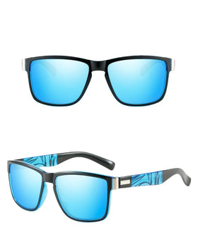 DUBERY D518 Custom Logo Sunglasses 2026 High Quality UV400 Custom Polarized Unisex Sunglasses Blue Transparent Frame for Men