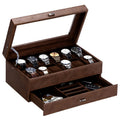12 Slot Watch Organizer Box Custom logo Watch Boxes Cases Wholesale Luxury Watch Box with logo