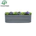 17" Tall 4-In-1 Grey Modular Galvanized Raised Garden Bed Outdoor Heightened Steel Metal Planter Box