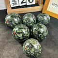 Natural Quartz Crystal Gem Stone Green Stromatolite Jasper Sphere Kambaba Jasper Ball for Healing