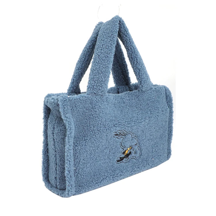 Sweet Winter Lamb Wool Handbag Fashion Designer Candy Colors Women's and Children's Shopping Bags Plush Fashion Tote Bags