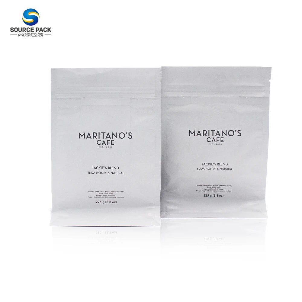 China Manufacture Matt Finish Zipper Instant Coffee Bag Pouches 500g