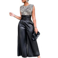 INS Club Trendy Wear Belt Trousers for Women Wide Legged Black PU Leather Pants