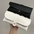 Factory Custom Logo Luxury White Black PU Leather Glasses Box Custom Logo Design Sunglasses Cases Package