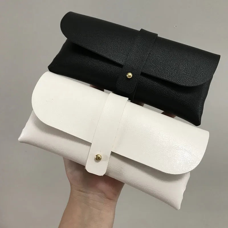 Factory Custom Logo Luxury White Black PU Leather Glasses Box Custom Logo Design Sunglasses Cases Package