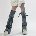 Wholesale Harajuku Cool Jean Leg Warmers Women Trending Street Denim Y2K Leg Warmers