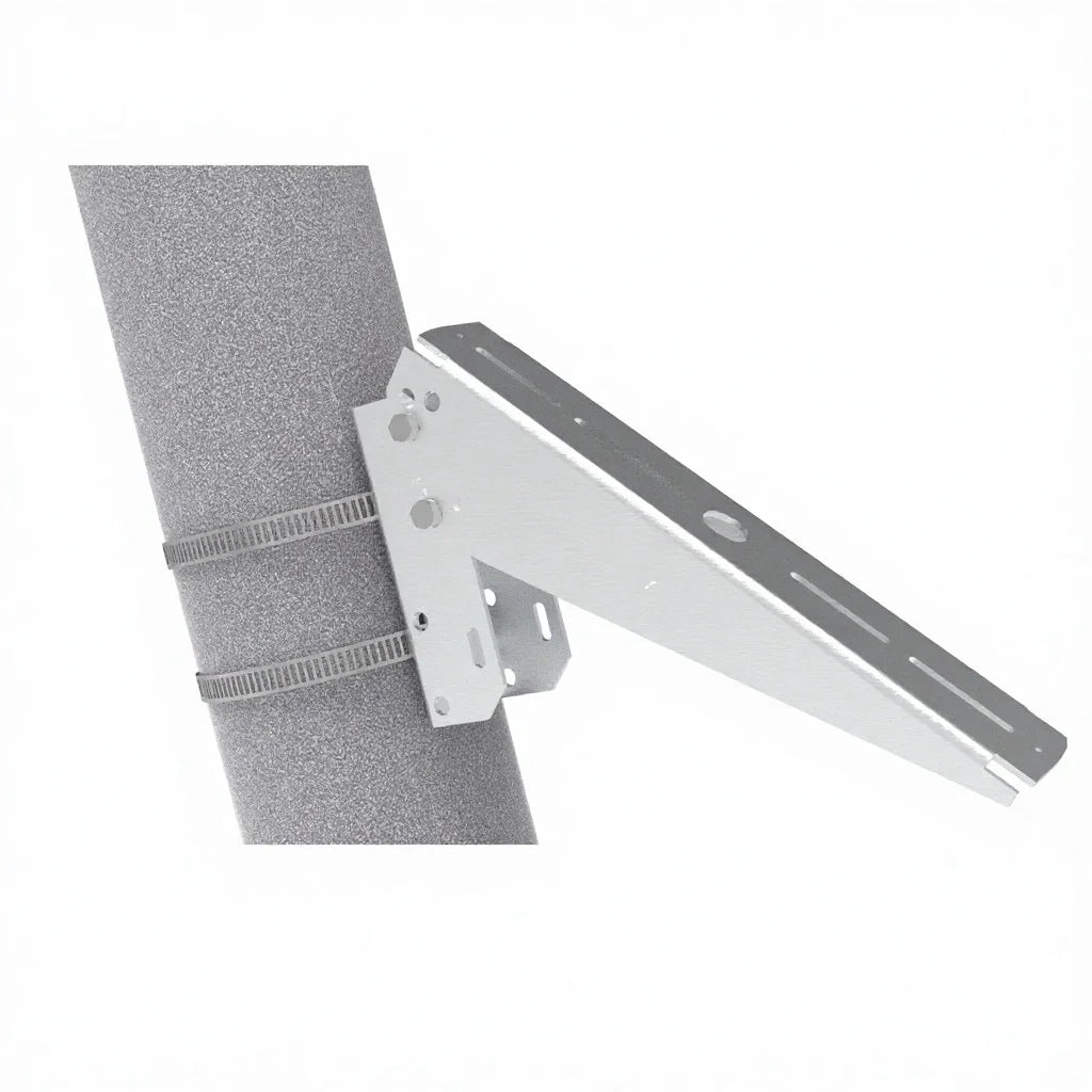 SceneX Solar Aluminum Pole-wall Mounting Brackets Panel Mount Kit Outdoor Security Camera LED Induction Anti-Theft Security