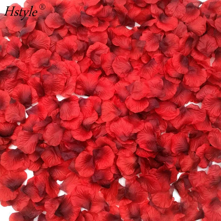 2200 PCS Dark-Red Rose Petals Wedding Flower Decoration for Wedding Party Anniversary Romantic Night FZH339