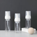 WOGU Foam Pump Bottle 50ml 100ml 150ml White Transparent PET Plastic Soap Pump Bottle Face Cleansing Cosmetic Packaging