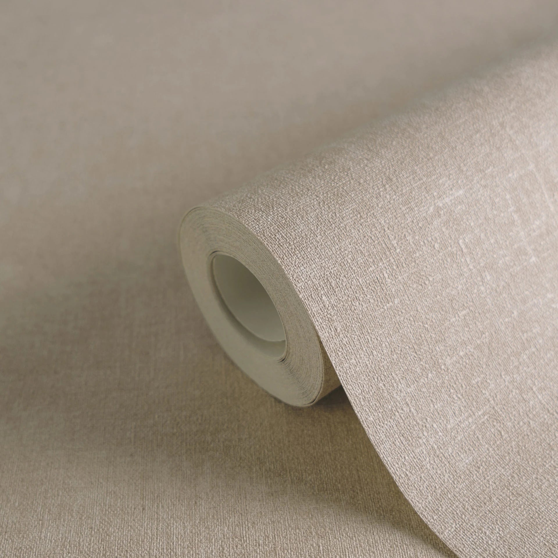 Made Germany Solid Wallpaper Rolls Beige Non Woven Vinyl Modern Textile Structure 10.05 X 0.53m Living Room Hotel School