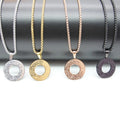 Stainless Steel Arabic  Muslim Necklace Islamic Religious Round Pendant Charms Fashion Jewelry for Men