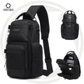 OZUKO 9805 Lightweight Crossbody Bag Men's Fashion Chest Bag Sports Casual Large Capacity Small Backpack for Men