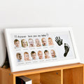 Fashionable Air Clay Photo Frame for Newborn Baby up to 12 Months Handprint & Footprint Keepsake Commemorative Photo Frame