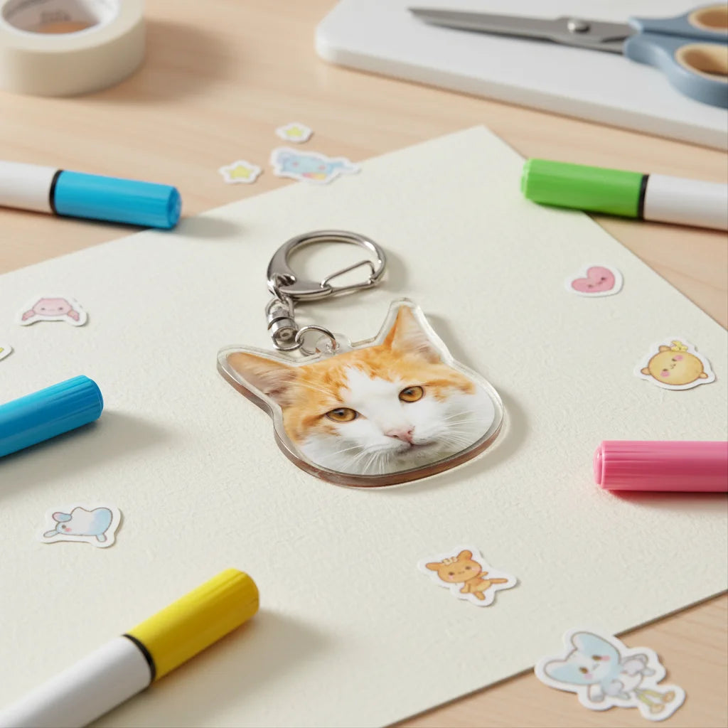 Custom Printed Acrylic Charms Transparent Cute Design Mini Acrylic Keychain Wholesale Personalized clear Keychain for Gift