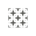 300X300mm Nordic Black and White Matte Geometric Ceramic Tiles Art Small Porcelain Tiles Homestay Wall and Floor Bricks Non-Slip