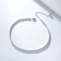 Wholesale Exquisite 925 Silver Tennis Chain Bezel Sterling Zircon Adjustable Gold Plated Mounting Classic Stylish Unisex Anklet