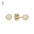 5mm FJ Fallon Fashion Minimalist Gold Plated Ball Stud Earrings and Layered Ear Piercing Styles  Brass Based