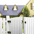 Black Adjustable Pvc Farm Garden Fence Gate Door Hardware Stainless Steel Hinges Wood Fence Post Fence Hinge(2-pack)