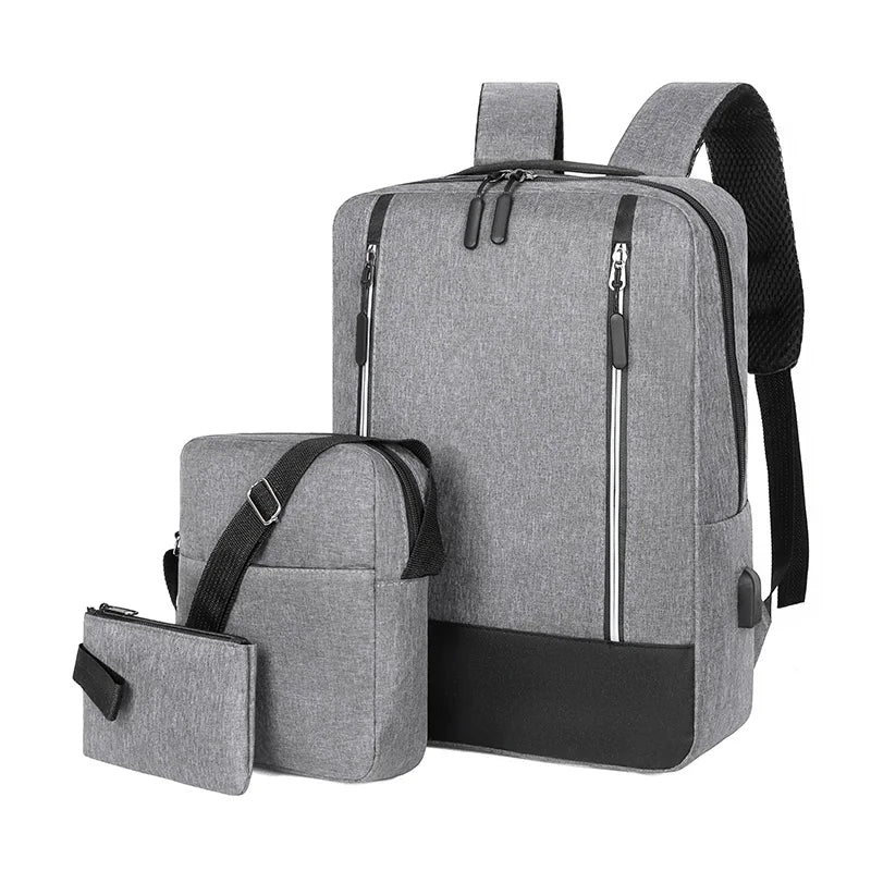 Factory Outlet Wholesale Laptop Bag Set Oxford Polyester Custom Logo 3 in 1 Laptop Bag Laptop Backpacks
