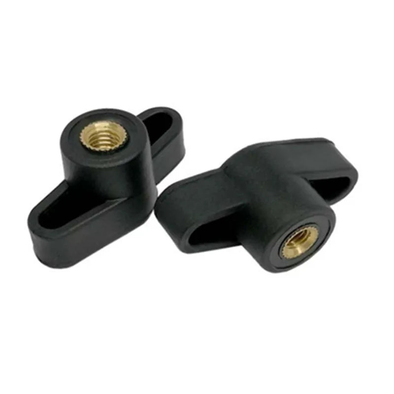 M4 M5 M6 M8 25#/37# T-Type Bakelite Wing Hand Tighten Nuts Plastic Head Butterfly Hand Knob Thumb Nut for Furniture Hardware