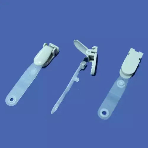 Classic Metal ID Name Badge Holder Clip  With Strap Vinyl Strap Badge Clips ID Holder Badge Clips