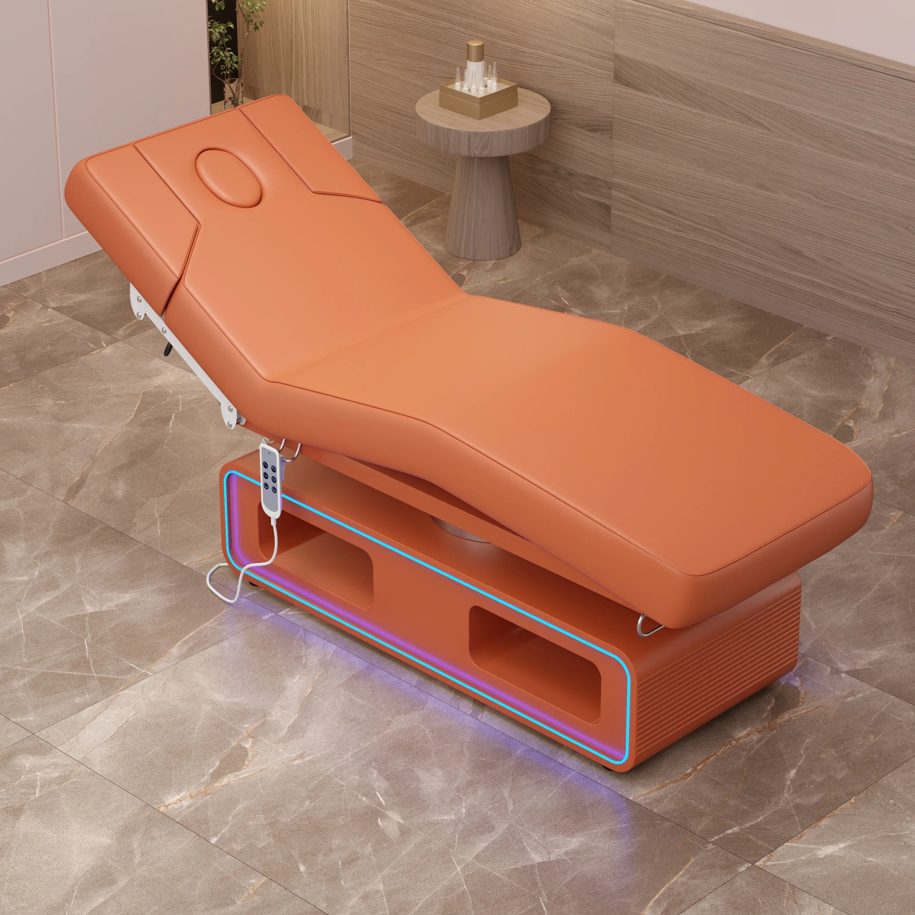 HICOMED Customized Logo Professionnel Salon Lash Bed Chair Electric Wooden Based Beauty Tattoo Massage Medical  Table