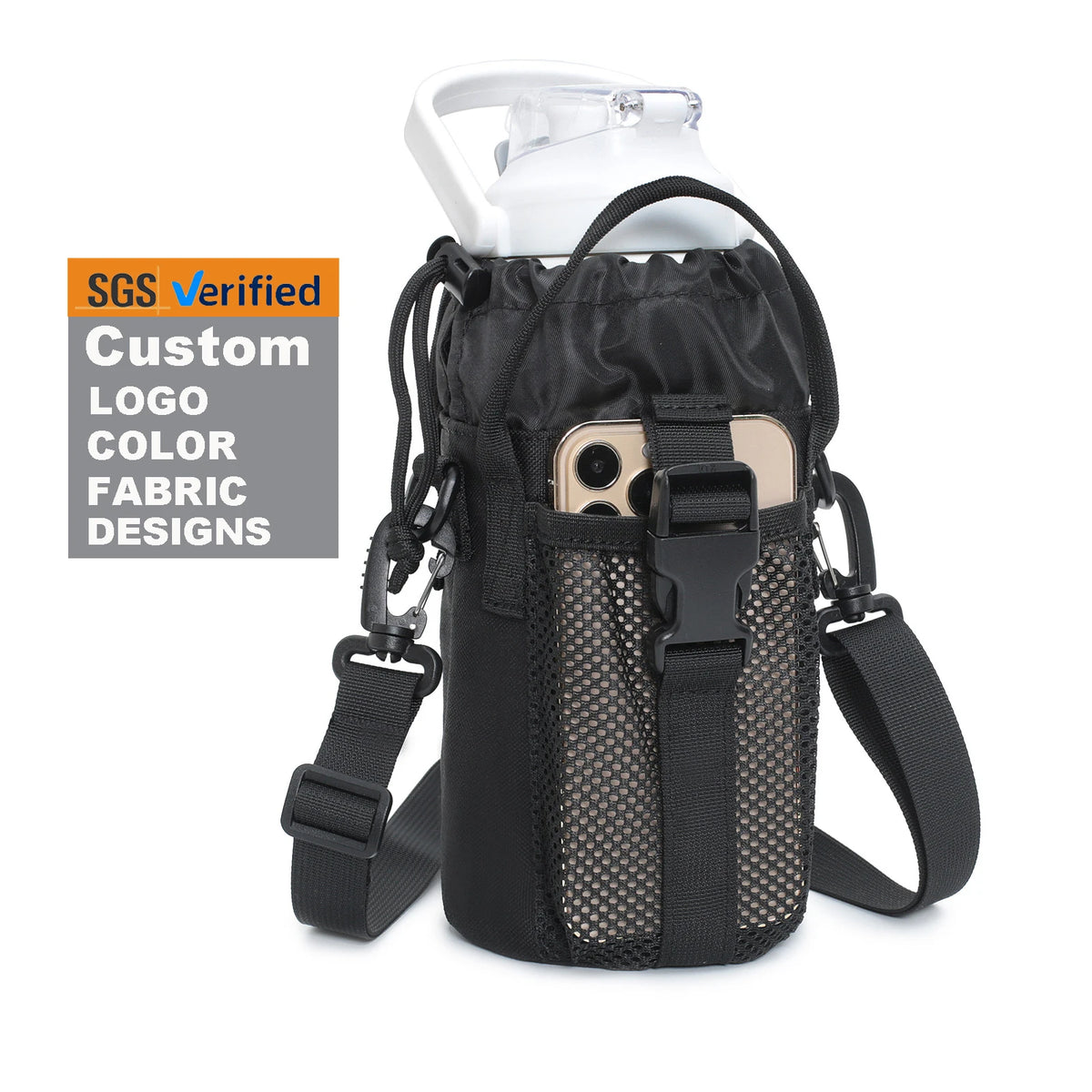 2024 New Design Water Bottle Crossbody Sling Holder Bag with Phone Pocket