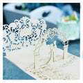 Custom Luxury 3D Handmade Pop up Wedding Greeting Card with Envelope Premium Paper Laser Cut Finish MegaBDM