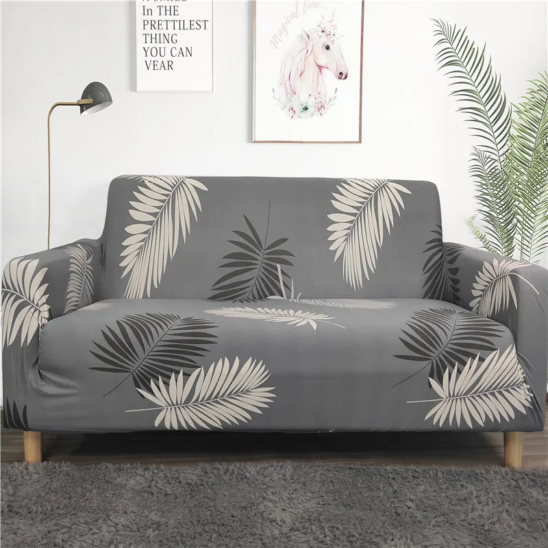 Wholesale Three-seat L Shape Plain Elastic Stretch Sofa Cover Slipcover with 95% Polyester +5% Spandex Fabric MegaBDM