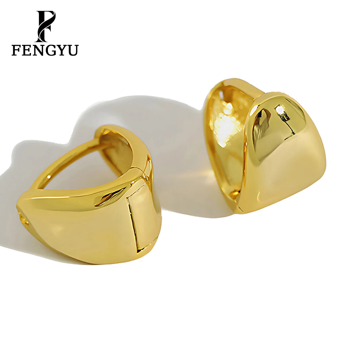 18K Gold Geometrical U Shaped Hoop Earrings for Women 925 Sterling Silver Fashion Designer Earring Custom Fine Jewelry Wholesale