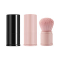 Hot Sale Mini Portable Travel Beauty Face Care Makeup Tools Retractable Pink Black Round Single Kabuki Brush Custom Logo