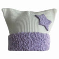 Custom Logo Y2k Star Patch Kawaii Crochet Knitted Hat Beanie for Women Girl