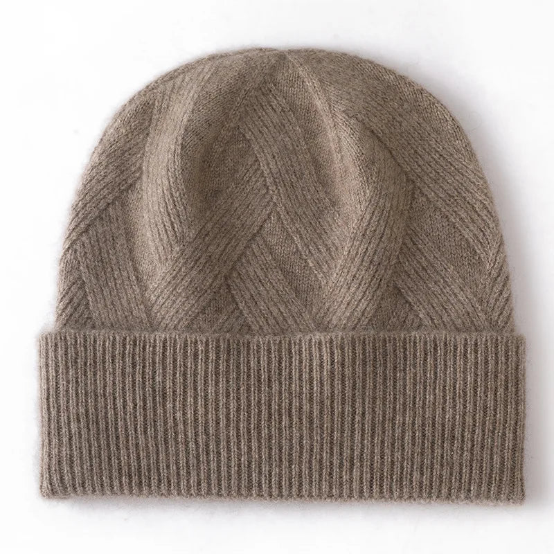 Cashmere Slouchy Beanies for Women Winter Lightweight Girls Knit Hat Cuffed Soft Warm Slouch Beanie Cap