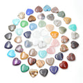 20mm Amethyst Natural Crystal Heart Charms Healing Energy Stone No Hole Carving Pendant Reiki for Jewelry Making Craft Supplies
