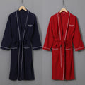 Custom Luxury Women 100% Cotton Waffle Bath Robe Unisex Adult Bathrobe Sleepwear for Hotel Spa