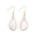 Latest Hot Sale Women Natural White Jade Earrings Healing Gemstone Earrings Jewelry Gift for Mom