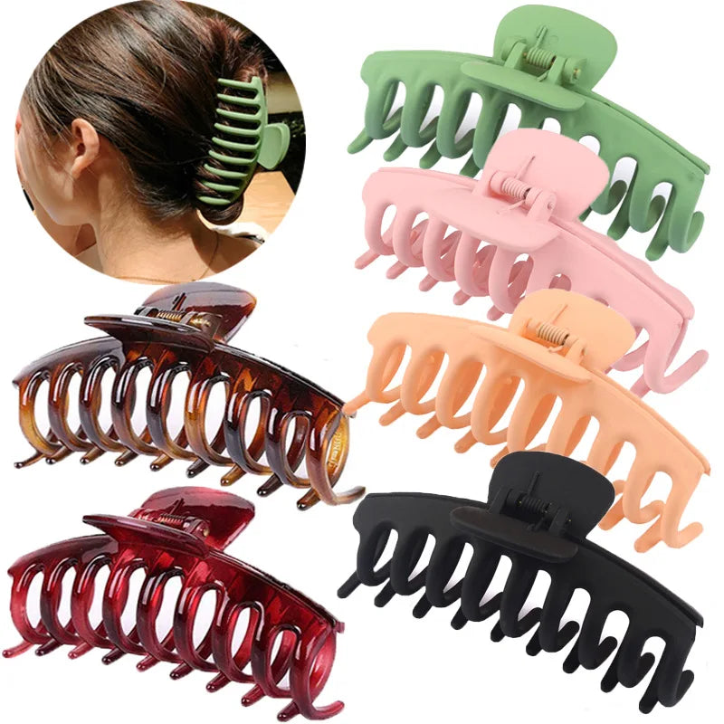 Wholesale Plastic Square Hair Clips Fashion Women Hair Clips Plastic Hair Claw Clip Pink Hairgrips for Girl Women