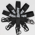 LBR Gift Personalized 3D Gravure Silk Screen Logo Short Lanyard with Hook Polyester Outdoor Tactical Keychain