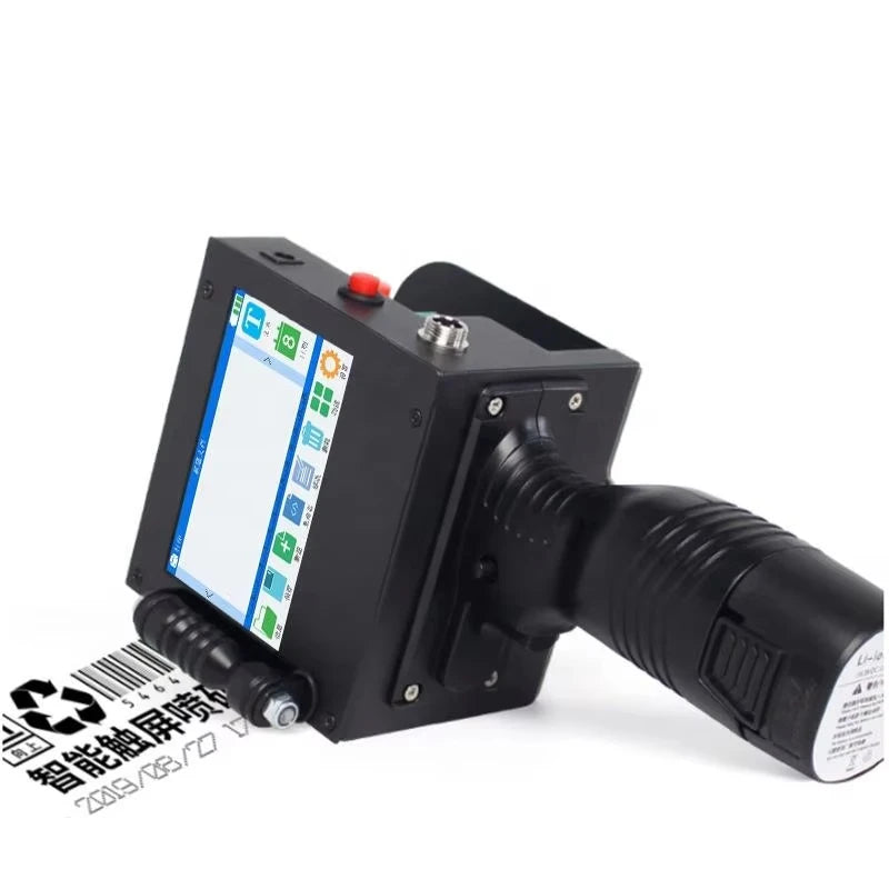 50mm Large Font Handheld Inkjet Printer Leather Clothes Metal Paper Wall Plastic Printer Machine Expiry Date QR Encoder