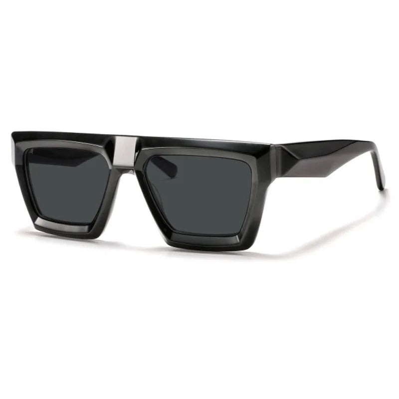 Super Cool Clear Sunglasses Men Ok Brand Man Sunglasses Gray Acetate Fashion Square Vintage Polarized Sunglasses Polarized Black