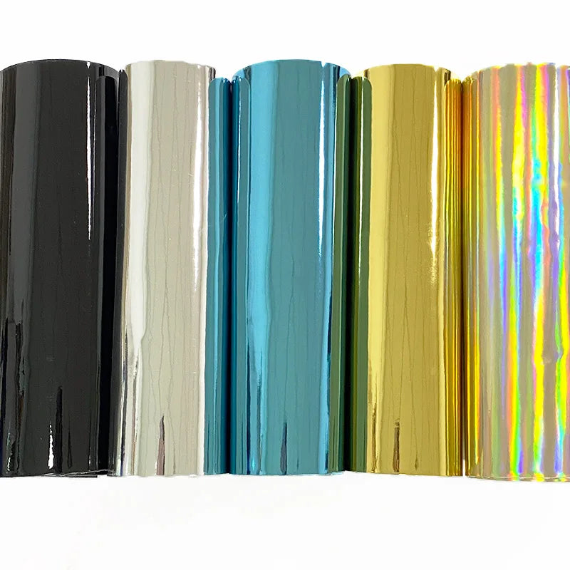 No Crease Metal Mirror TPU Holographic Vinyl Fabric for Cars Belts Gloves Furniture Decorative Items Garments-Knitted