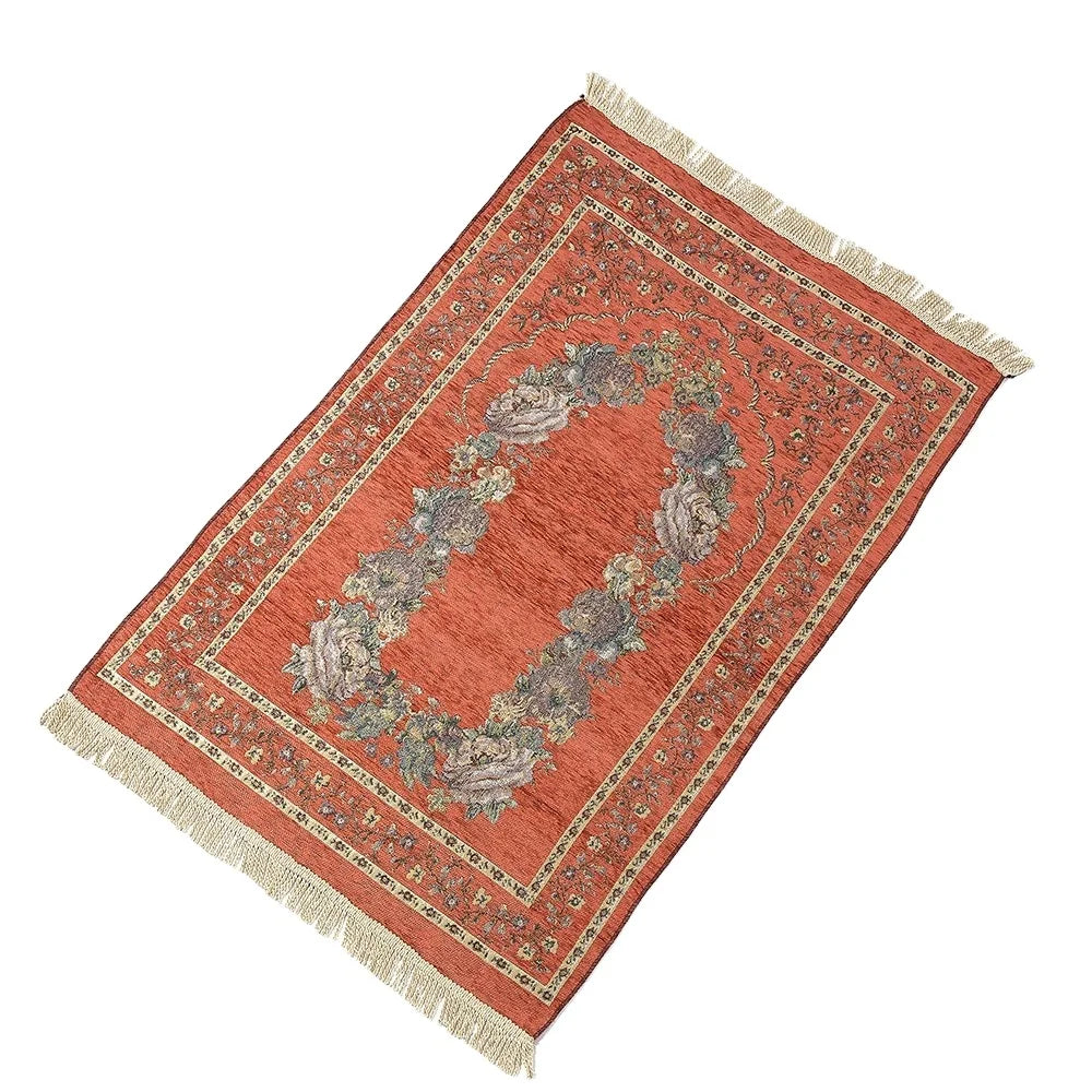 Custom Turkish Personalised Muslim Mosque Beautiful Travel Smart Portable Cotton Polyester Prayer Rug Mat Muslim