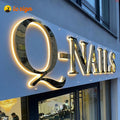 Illuminated Halo Lit Channel Letters Modern Business Backlit Channel Letters