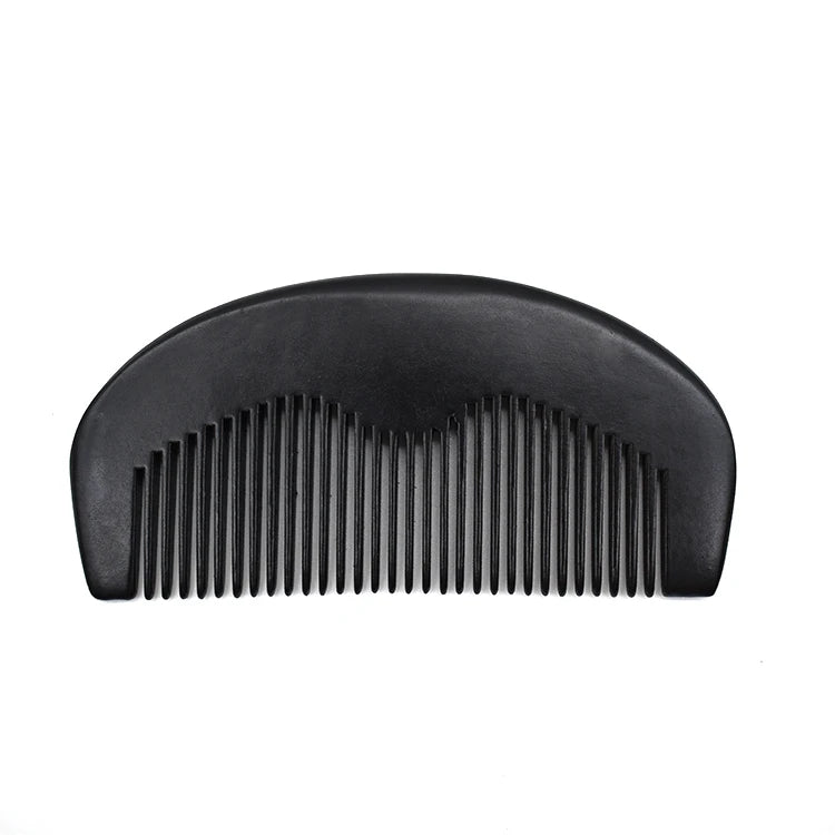 Peach Wooden Handicraft Black Fine Tooth Comb for Mens Gift