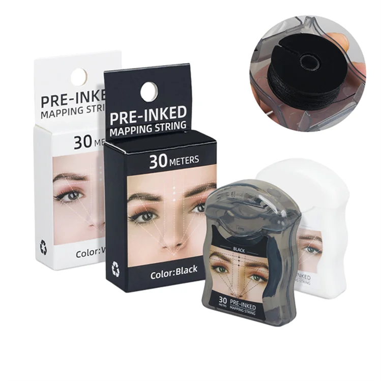 Factory Priced Microblading Pre-inked Mapping String Eyebrow Stencil for Permanent Makeup Accessories