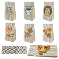 Jungle Theme Party Birthday Party Decorations Kids Safari Paper Gift Bags Candy Bags Box Baby Shower Packing Bag