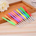 11pcs Crochet Hooks Set TPR Aluminum Crochet Hook Plastic 2mm-8mm Handle Hook for Yarn Crafts Knitting Needles
